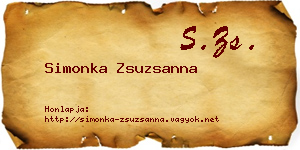 Simonka Zsuzsanna névjegykártya